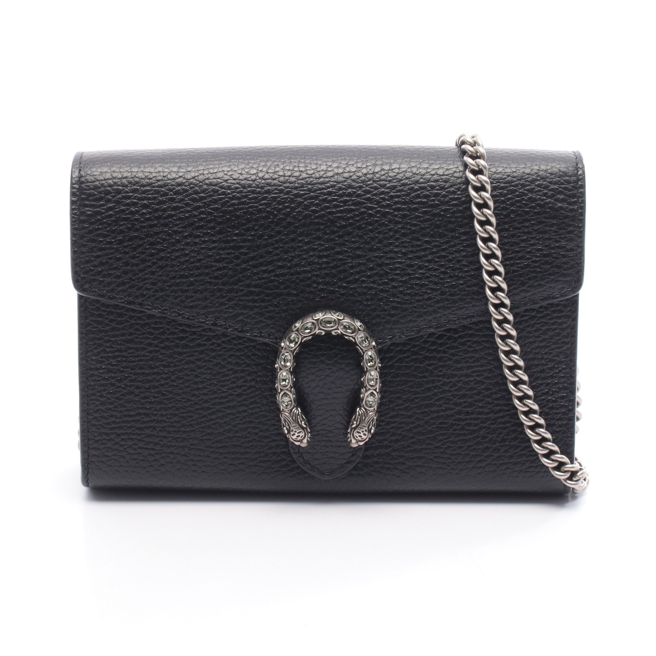 グッチ ディオニュソス/ケース/ブラック/美品★ ディオニュソス チェーンウォレット レザー ブラック グッチ – RECLO