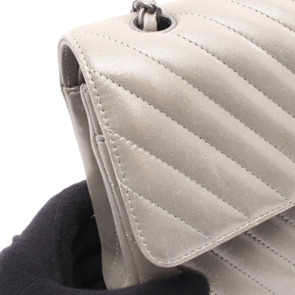 マトラッセ Wフラップ Wチェーンショルダーバッグ レザー シャンパンゴールド アンティークシルバー金具 シャネル バッグ CHANEL
