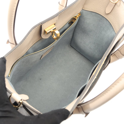 オンマイサイドMM モノグラム グレージュ ハンドバッグ レザー ベージュ ブラウン 2WAY ルイヴィトン バッグ LOUIS VUITTON