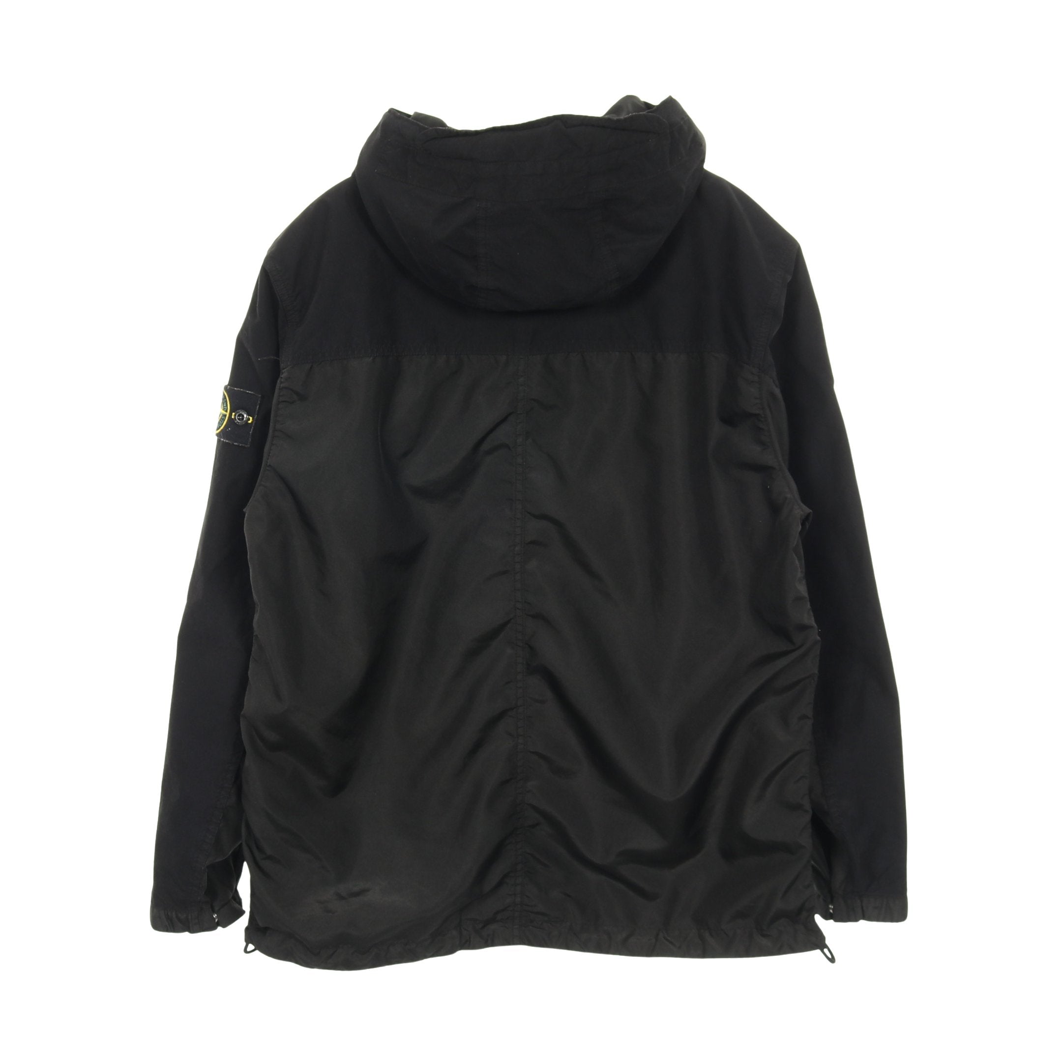 Technical Hooded Jacket ナイロンジャケット ブラック 切替 ストーン