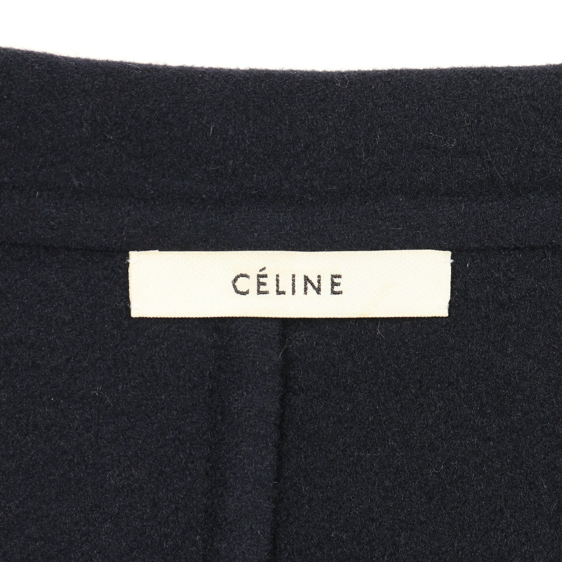 エッグクロンビー コート カシミヤ ネイビー セリーヌ アウター CELINE