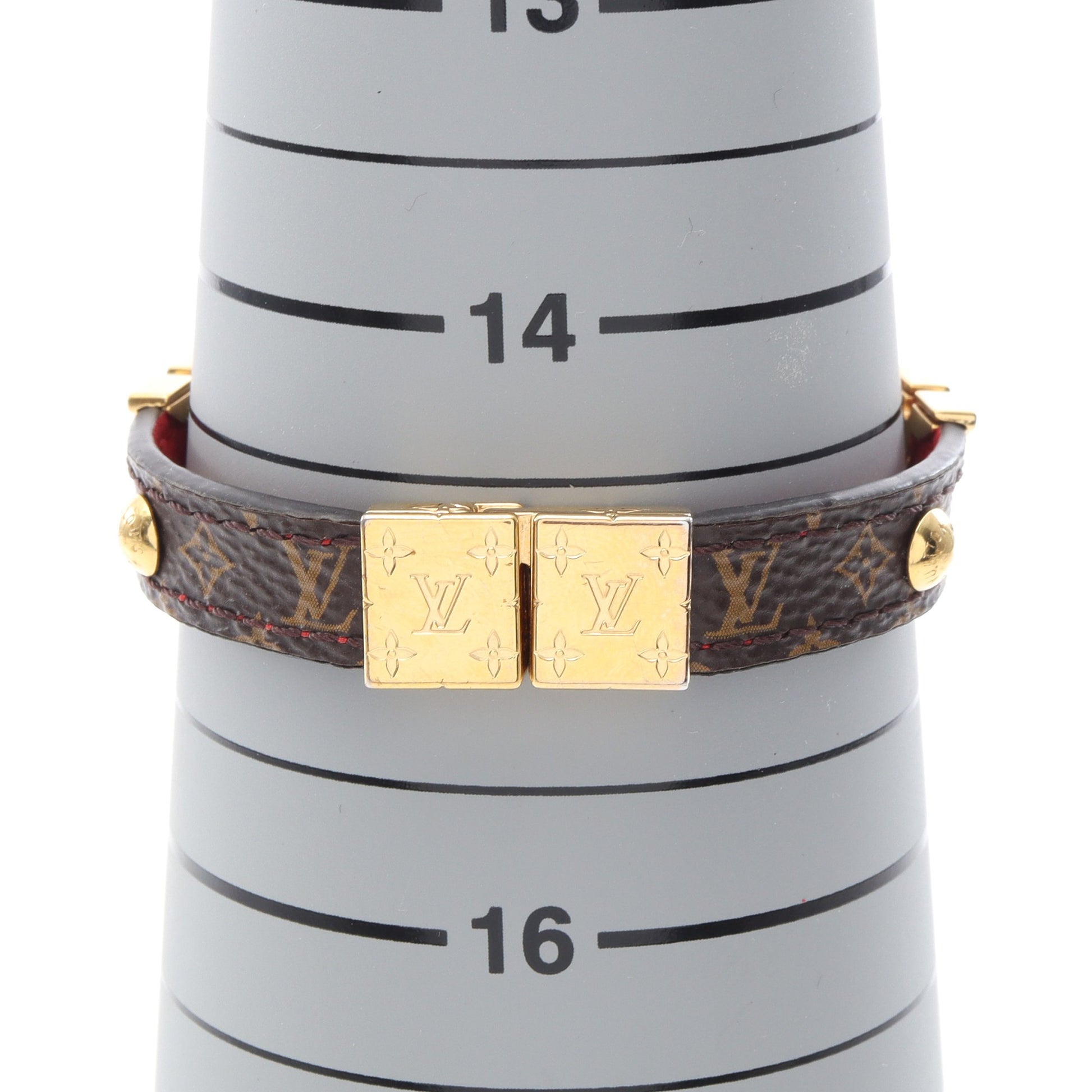 ブラスレ LVクラウン ブレスレット PVC GP ブラウン レッド ゴールド リバーシブル ルイヴィトン アクセサリー LOUIS VUITTON