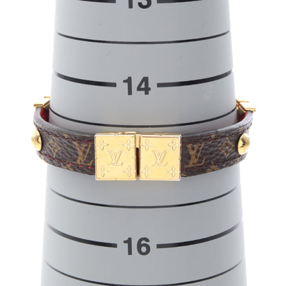 ブラスレ LVクラウン ブレスレット PVC GP ブラウン レッド ゴールド リバーシブル ルイヴィトン アクセサリー LOUIS VUITTON