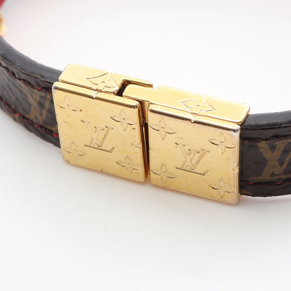 ブラスレ LVクラウン ブレスレット PVC GP ブラウン レッド ゴールド リバーシブル ルイヴィトン アクセサリー LOUIS VUITTON