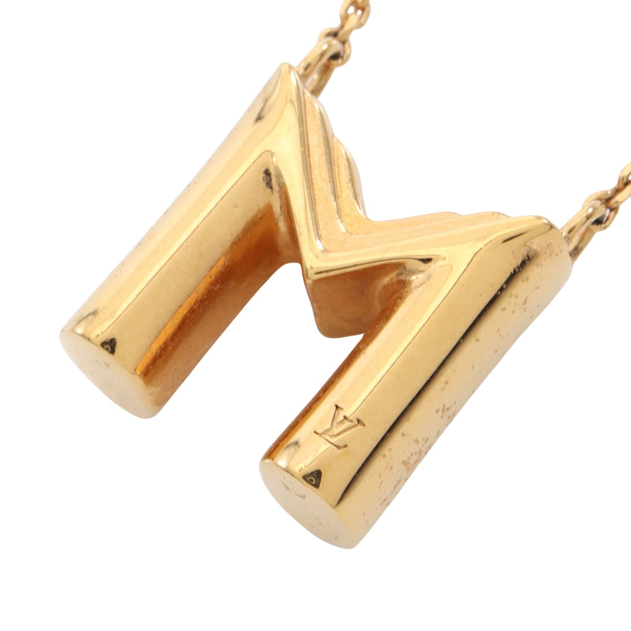 LV＆ME M ゴールド イニシャル ネックレス GP ゴールド ルイヴィトン