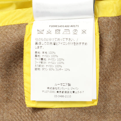 GENIUS 1 JW ANDERSON STONORY ダウンジャケット ウール ナイロン ベージュ イエロー モンクレール アウター MONCLER