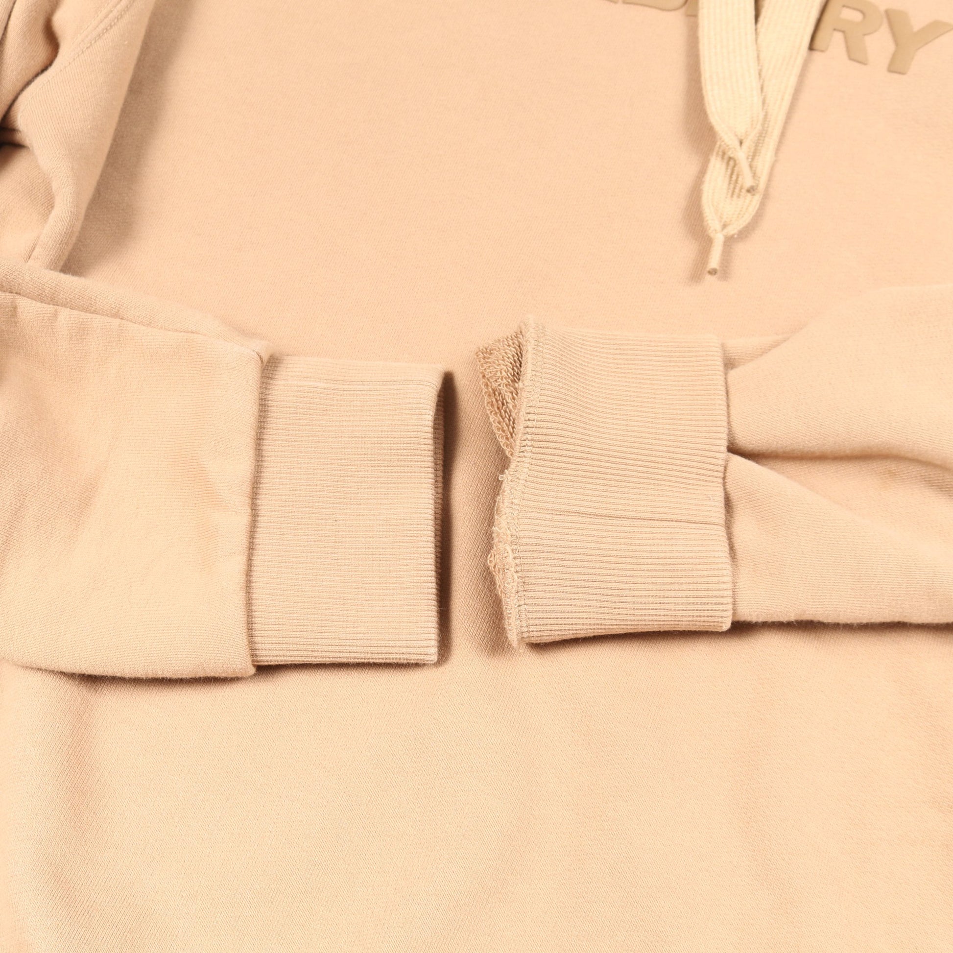 LOGO PRINT COTTON HOODIE プルオーバーパーカー コットン ベージュ バーバリー トップス BURBERRY