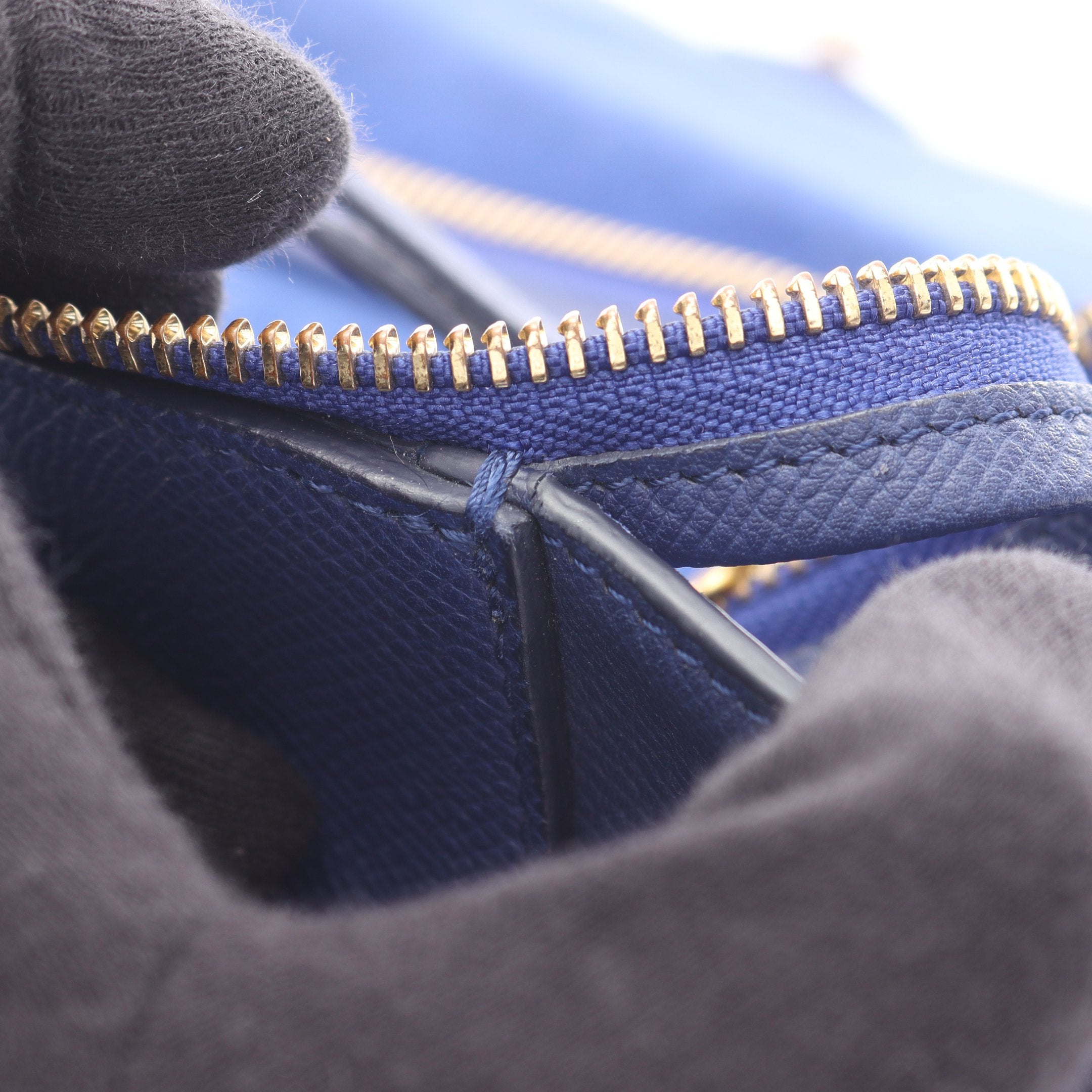 BELT BAG MINI ベルトバッグ ミニ ハンドバッグ レザー ブルー 2WAY