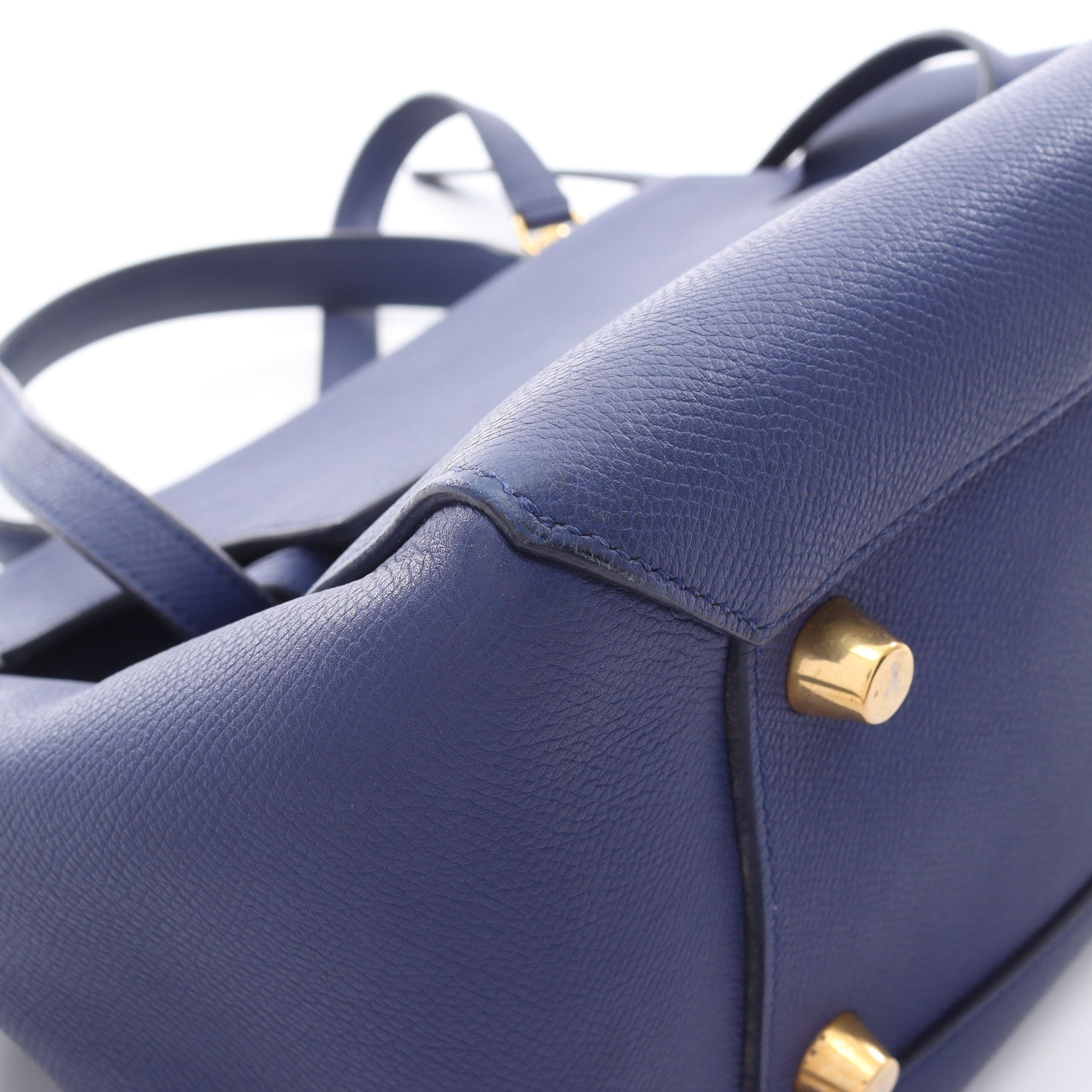 BELT BAG MINI ベルトバッグ ミニ ハンドバッグ レザー ブルー 2WAY