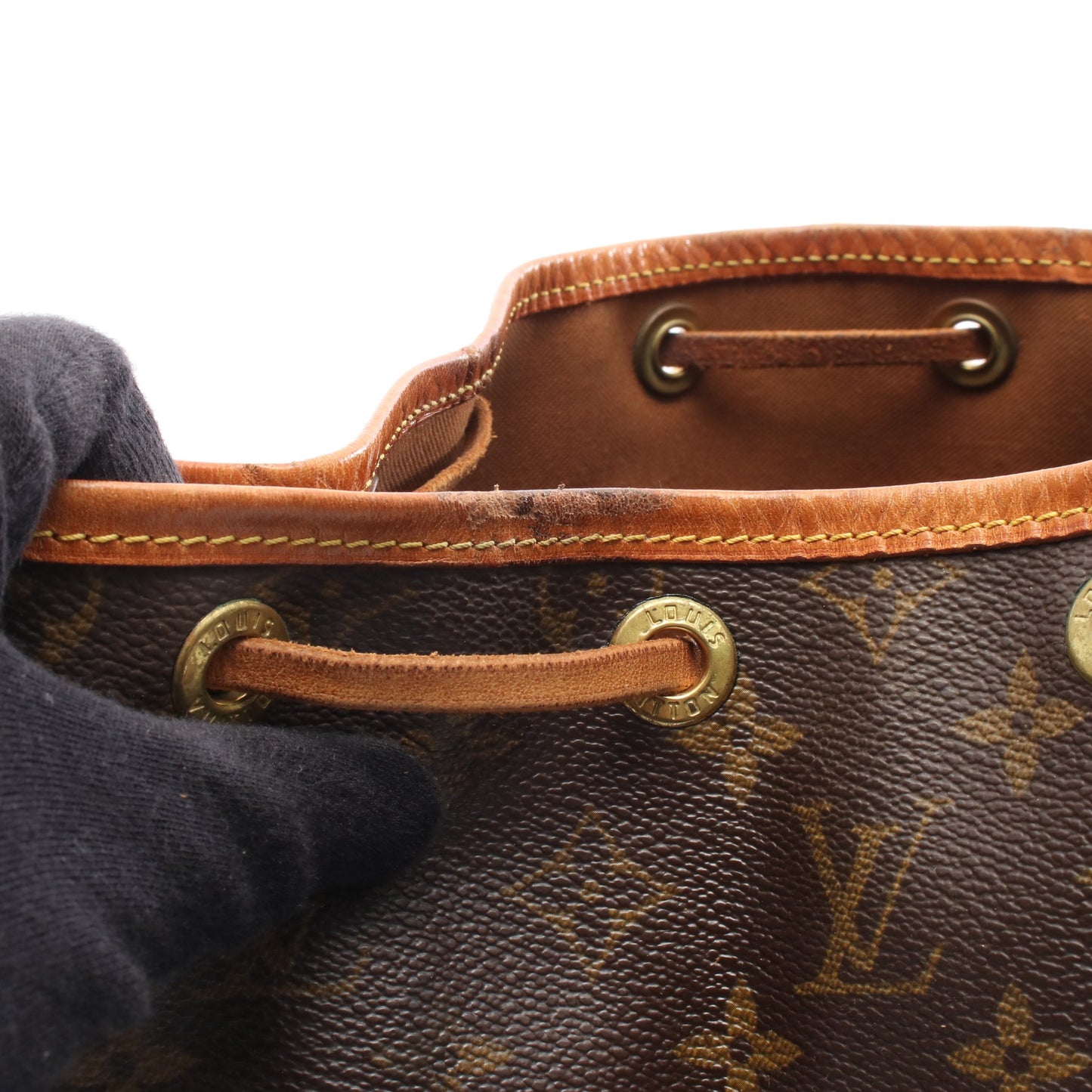 ノエ モノグラム ショルダーバッグ PVC レザー ブラウン ルイヴィトン バッグ LOUIS VUITTON