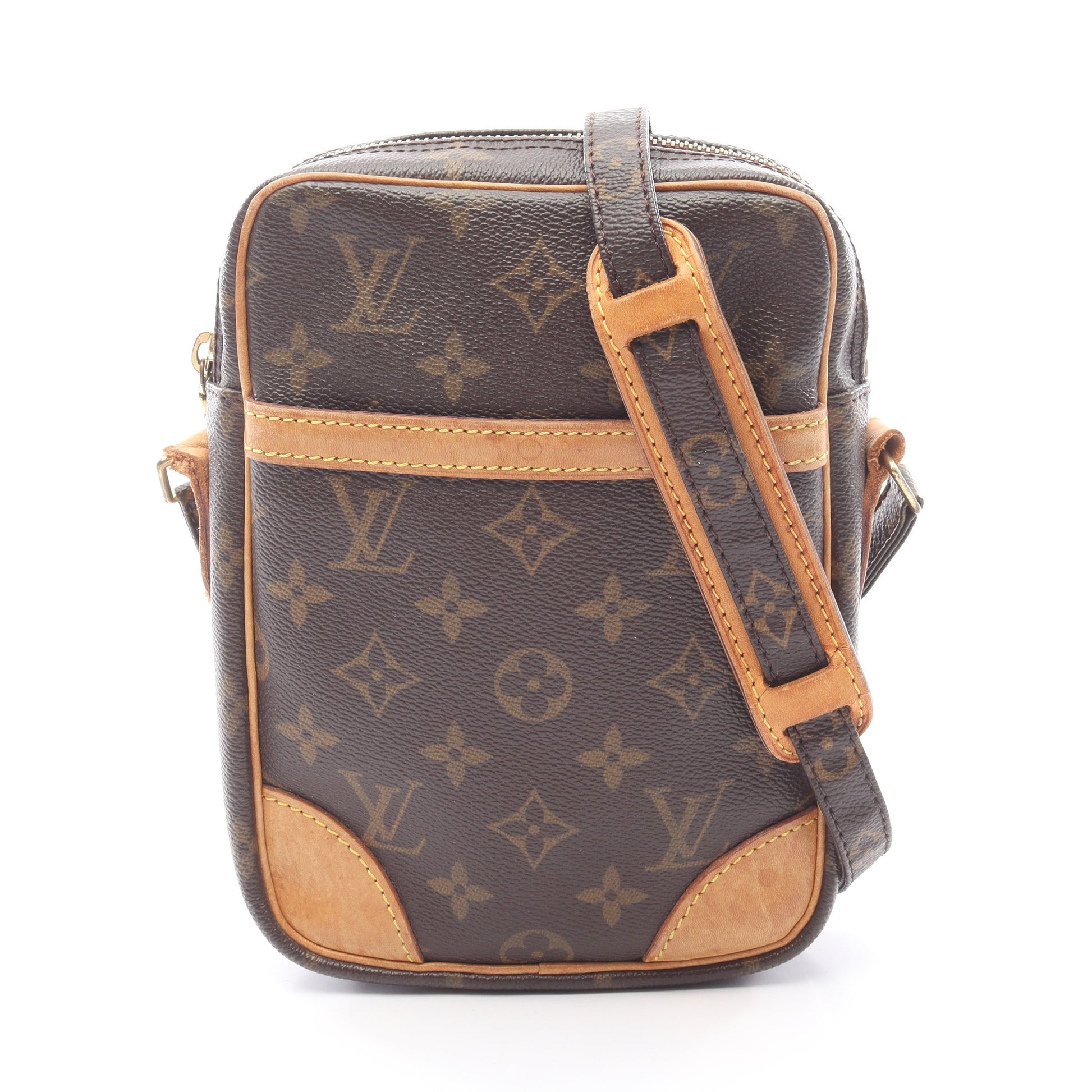 ダヌーブ モノグラム ショルダーバッグ PVC レザー ブラウン ルイヴィトン バッグ LOUIS VUITTON