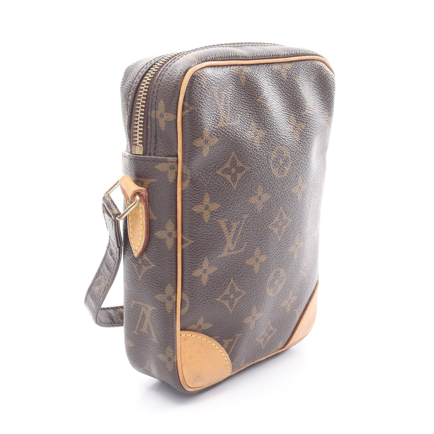 ダヌーブ モノグラム ショルダーバッグ PVC レザー ブラウン ルイヴィトン バッグ LOUIS VUITTON