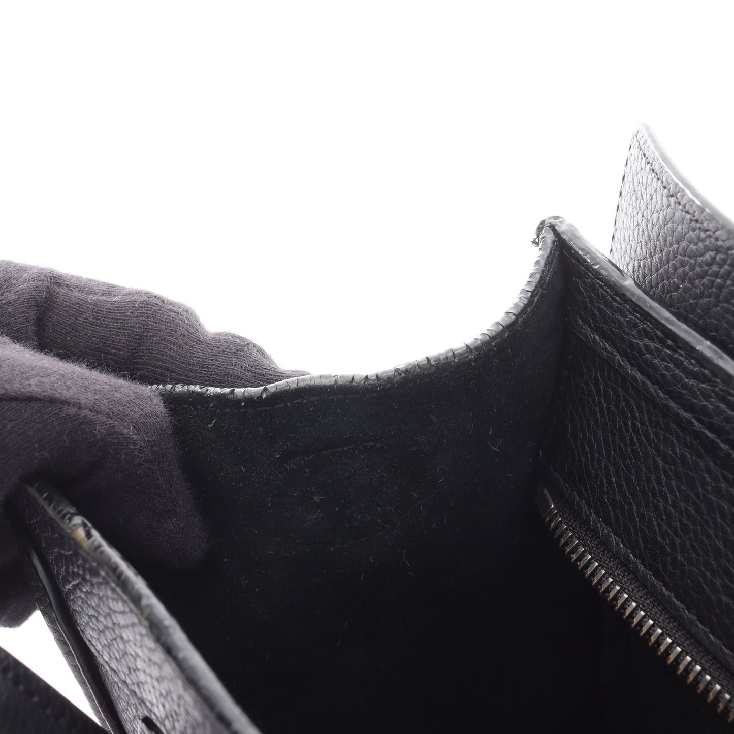 ラゲージ ナノショッパー ハンドバッグ レザー ブラック 2WAY セリーヌ バッグ CELINE