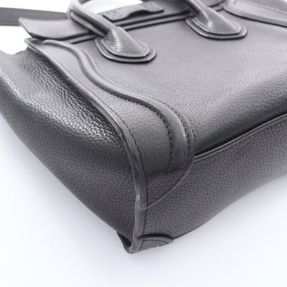 ラゲージ ナノショッパー ハンドバッグ レザー ブラック 2WAY セリーヌ バッグ CELINE