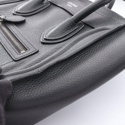 ラゲージ ナノショッパー ハンドバッグ レザー ブラック 2WAY セリーヌ バッグ CELINE