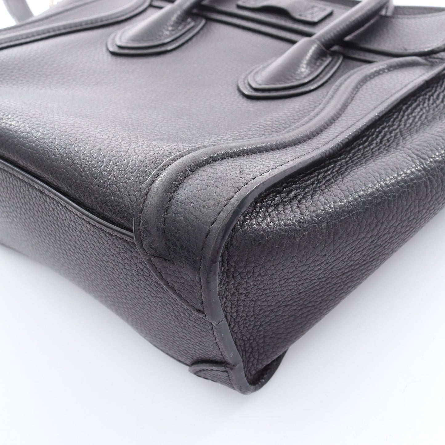 ラゲージ ナノショッパー ハンドバッグ レザー ブラック 2WAY セリーヌ バッグ CELINE