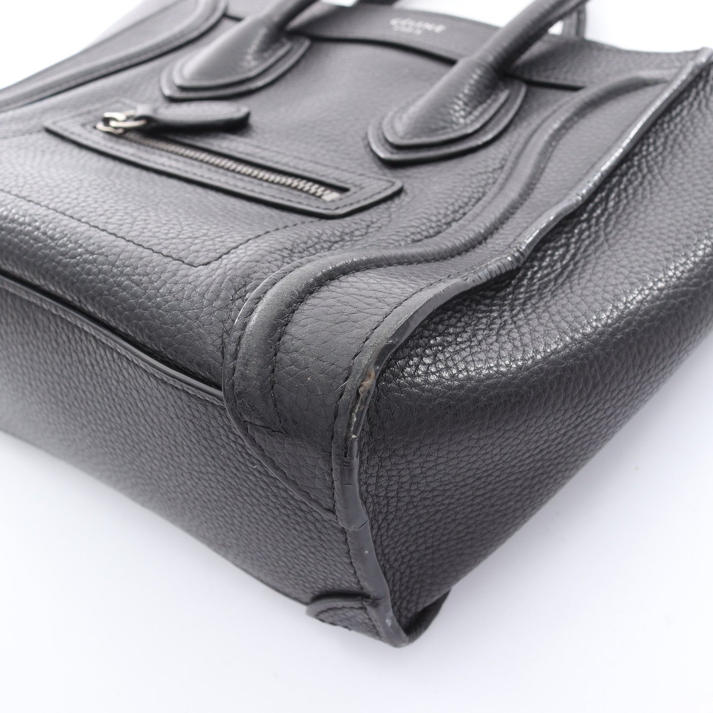 ラゲージ ナノショッパー ハンドバッグ レザー ブラック 2WAY セリーヌ バッグ CELINE