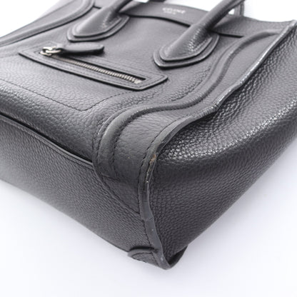 ラゲージ ナノショッパー ハンドバッグ レザー ブラック 2WAY セリーヌ バッグ CELINE