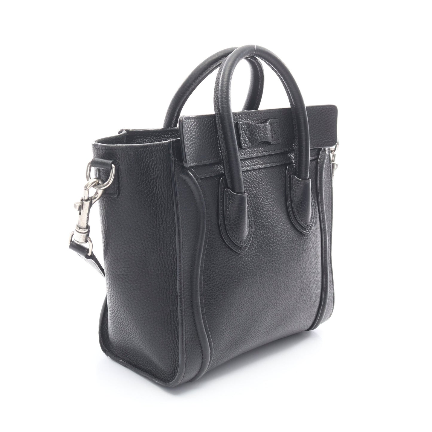 ラゲージ ナノショッパー ハンドバッグ レザー ブラック 2WAY セリーヌ バッグ CELINE