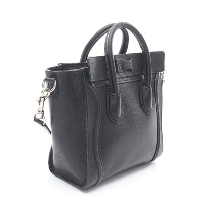 ラゲージ ナノショッパー ハンドバッグ レザー ブラック 2WAY セリーヌ バッグ CELINE