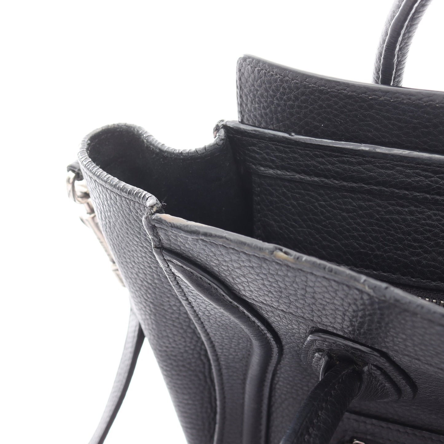 ラゲージ ナノショッパー ハンドバッグ レザー ブラック 2WAY セリーヌ バッグ CELINE