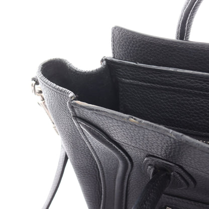 ラゲージ ナノショッパー ハンドバッグ レザー ブラック 2WAY セリーヌ バッグ CELINE