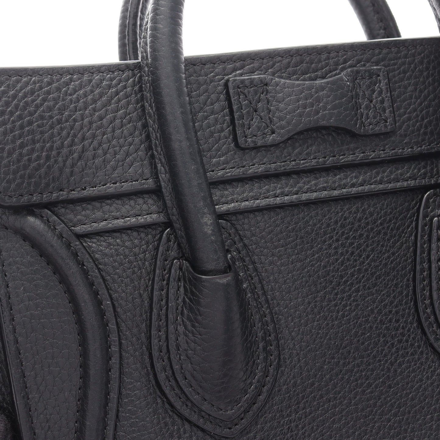 ラゲージ ナノショッパー ハンドバッグ レザー ブラック 2WAY セリーヌ バッグ CELINE