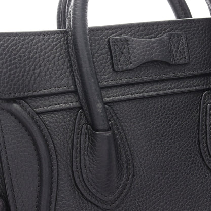 ラゲージ ナノショッパー ハンドバッグ レザー ブラック 2WAY セリーヌ バッグ CELINE