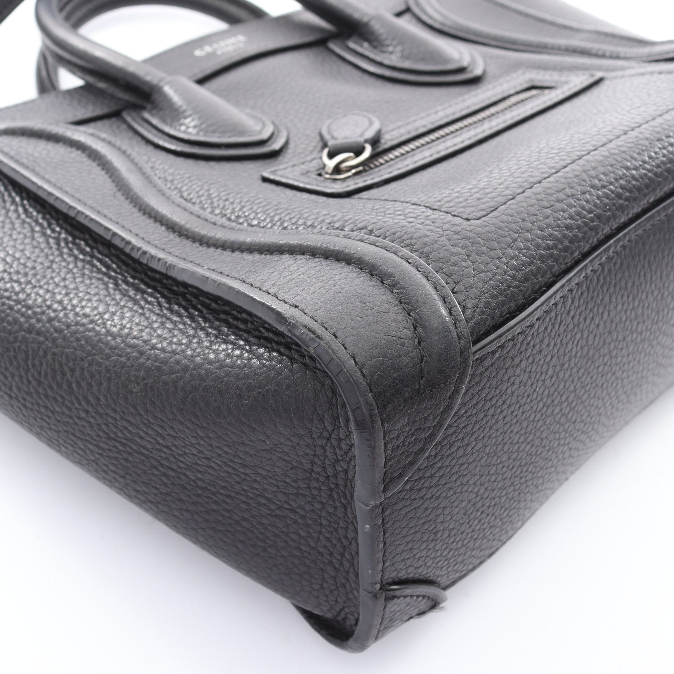 セリーヌ ラゲージ ナノショッパー レザー 2WAYハンドバッグ CELINE（セリーヌ） ラゲージ ナノショッパー ライトブラウンxベージュ