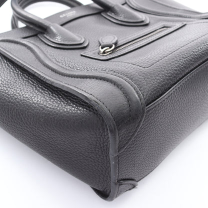 ラゲージ ナノショッパー ハンドバッグ レザー ブラック 2WAY セリーヌ バッグ CELINE