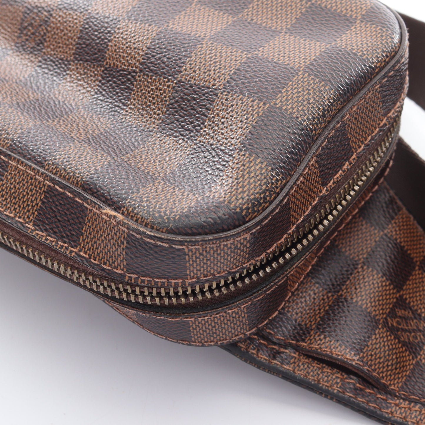 ジェロニモス ダミエエベヌ ボディバッグ PVC ブラウン ルイヴィトン バッグ LOUIS VUITTON