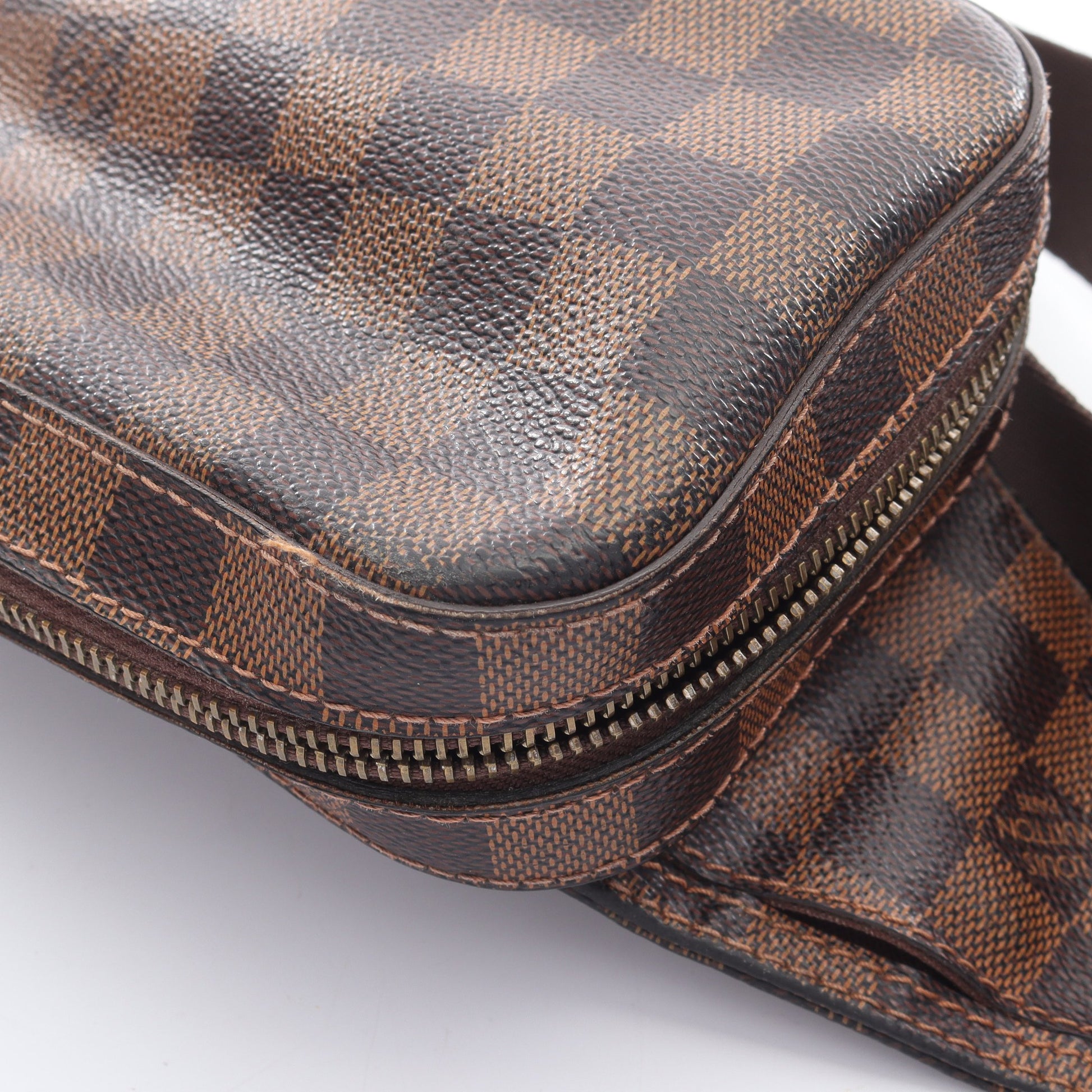 ジェロニモス ダミエエベヌ ボディバッグ PVC ブラウン ルイヴィトン バッグ LOUIS VUITTON