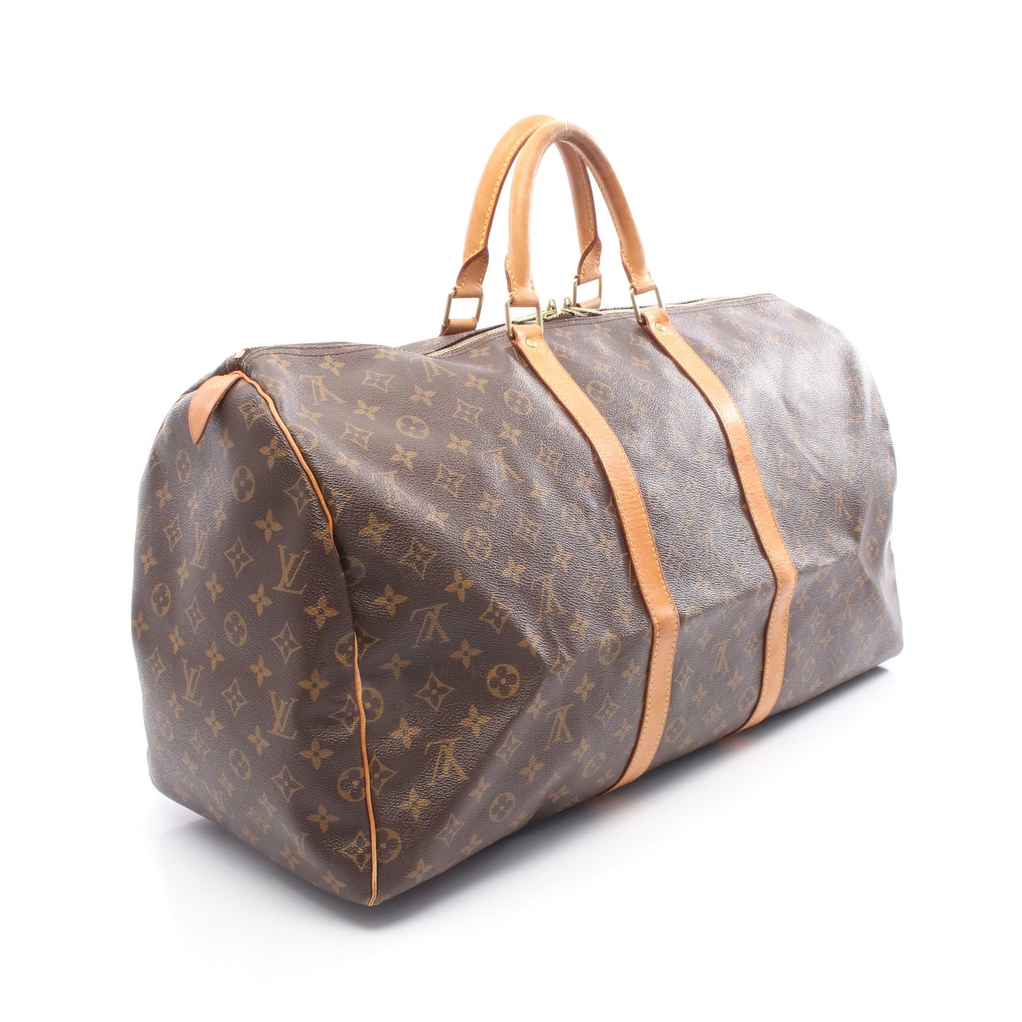 キーポル55 モノグラム ボストンバッグ PVC レザー ブラウン ルイヴィトン バッグ LOUIS VUITTON