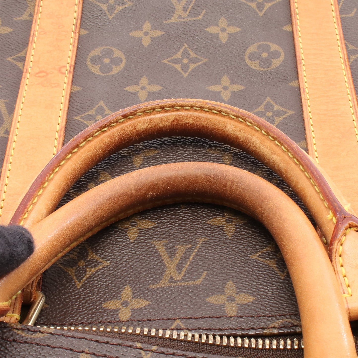 キーポル55 モノグラム ボストンバッグ PVC レザー ブラウン ルイヴィトン バッグ LOUIS VUITTON