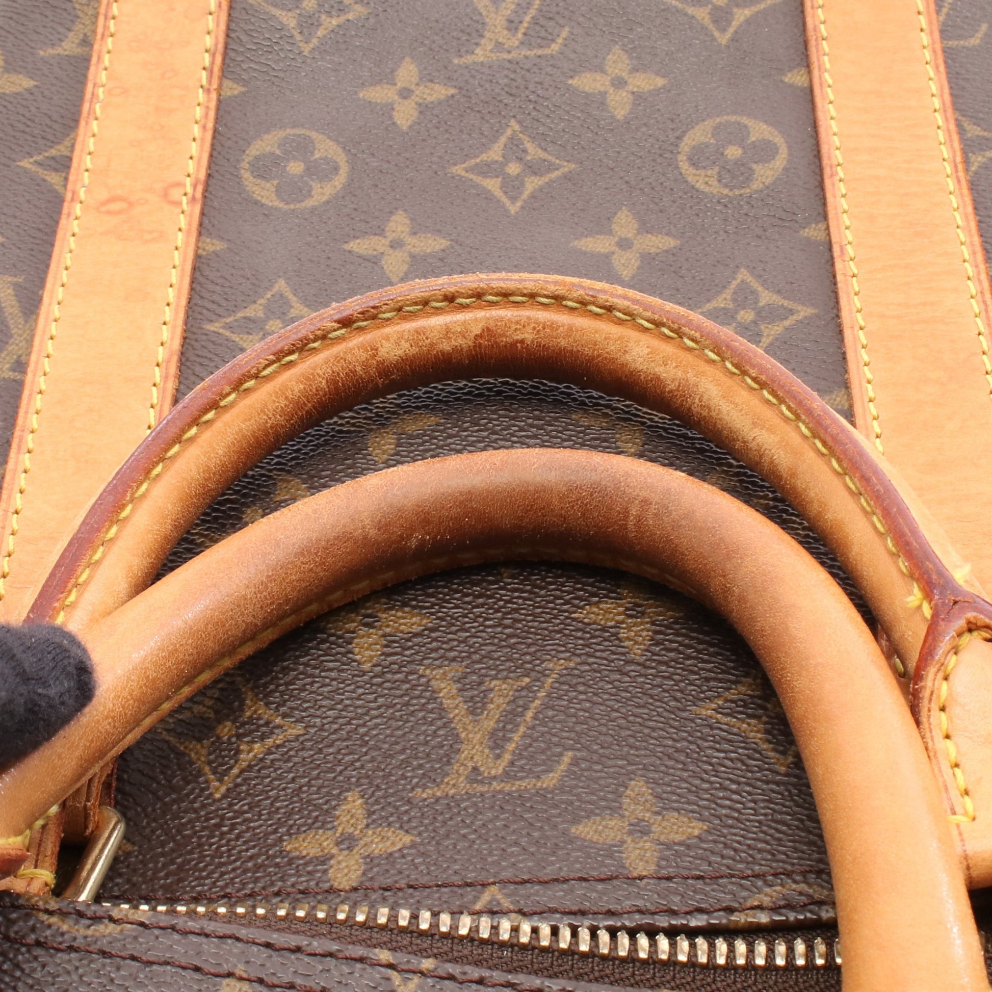 キーポル55 モノグラム ボストンバッグ PVC レザー ブラウン ルイヴィトン バッグ LOUIS VUITTON