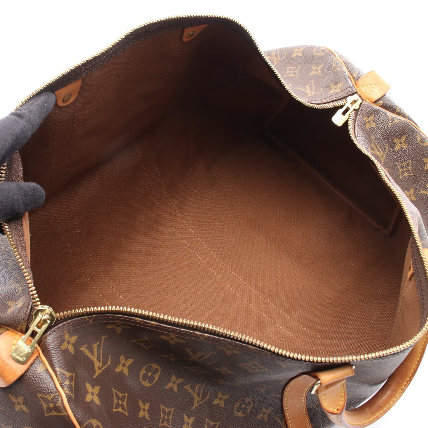 キーポル55 モノグラム ボストンバッグ PVC レザー ブラウン ルイヴィトン バッグ LOUIS VUITTON