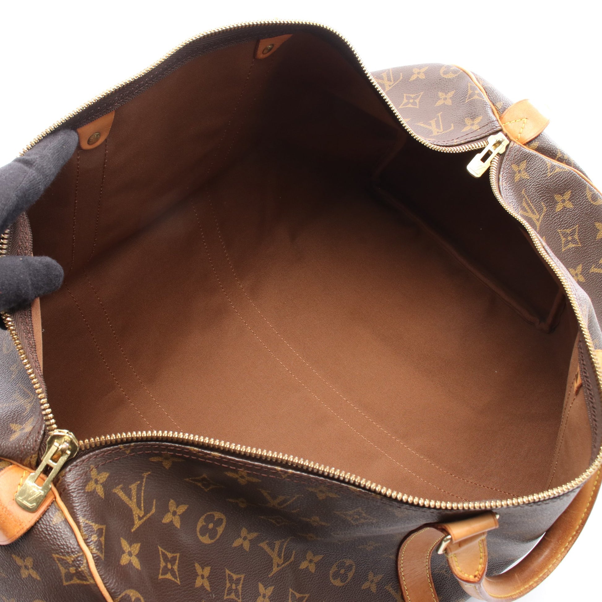 キーポル55 モノグラム ボストンバッグ PVC レザー ブラウン ルイヴィトン バッグ LOUIS VUITTON