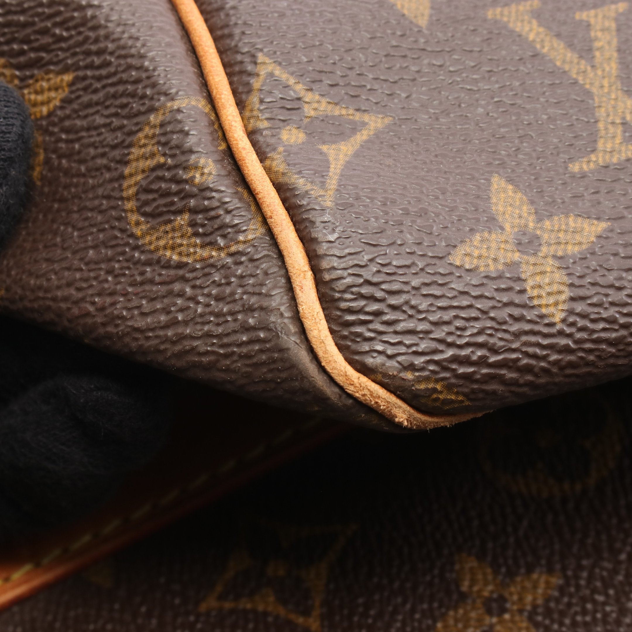 キーポル55 モノグラム ボストンバッグ PVC レザー ブラウン ルイ