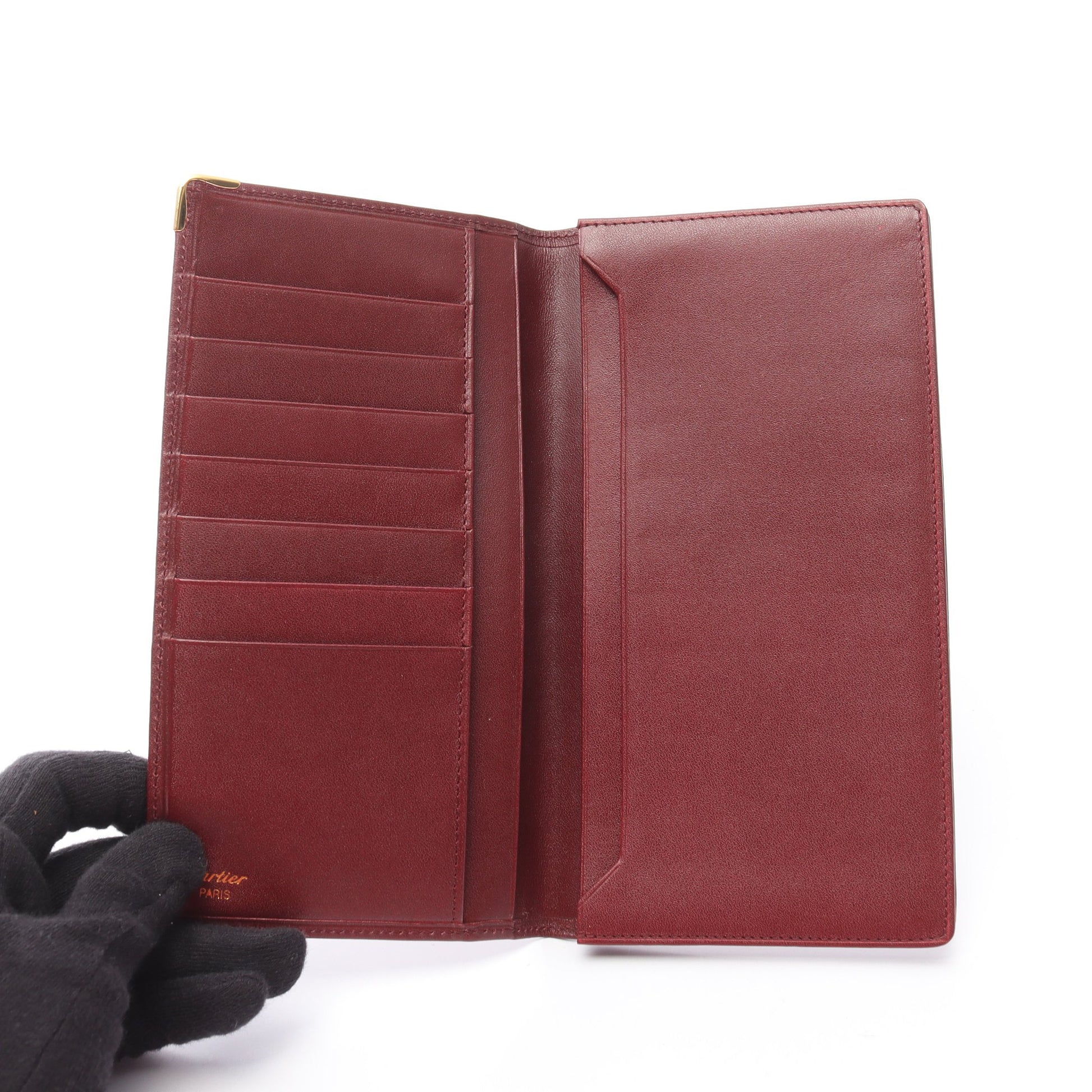 マストライン 二つ折り長財布 札入れ レザー ボルドー カルティエ 財布・小物 Cartier