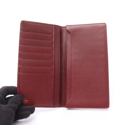 マストライン 二つ折り長財布 札入れ レザー ボルドー カルティエ 財布・小物 Cartier