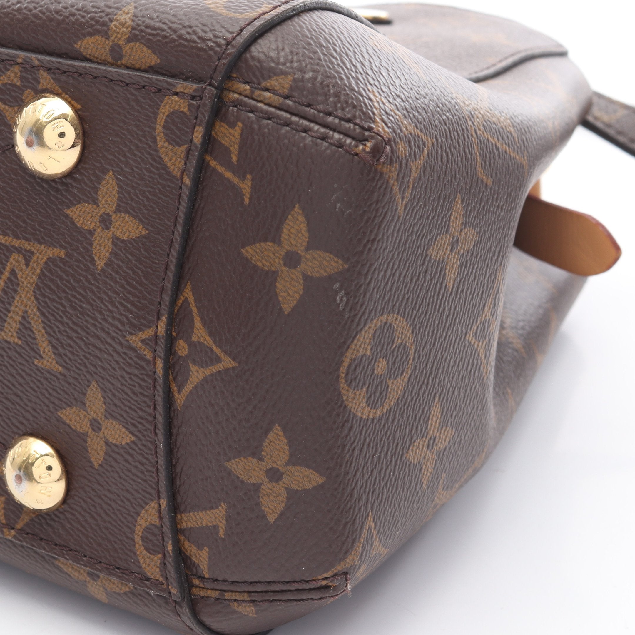 モンテーニュBB モノグラム ハンドバッグ PVC レザー ブラウン 2WAY