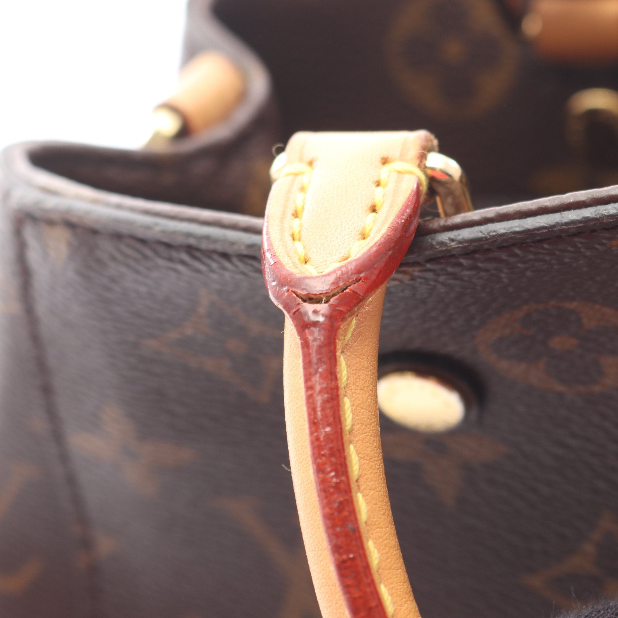 モンテーニュBB モノグラム ハンドバッグ PVC レザー ブラウン 2WAY