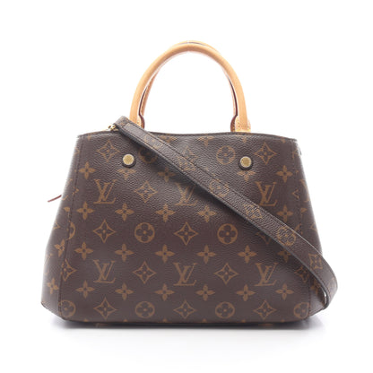モンテーニュBB モノグラム ハンドバッグ PVC レザー ブラウン 2WAY ルイヴィトン バッグ LOUIS VUITTON