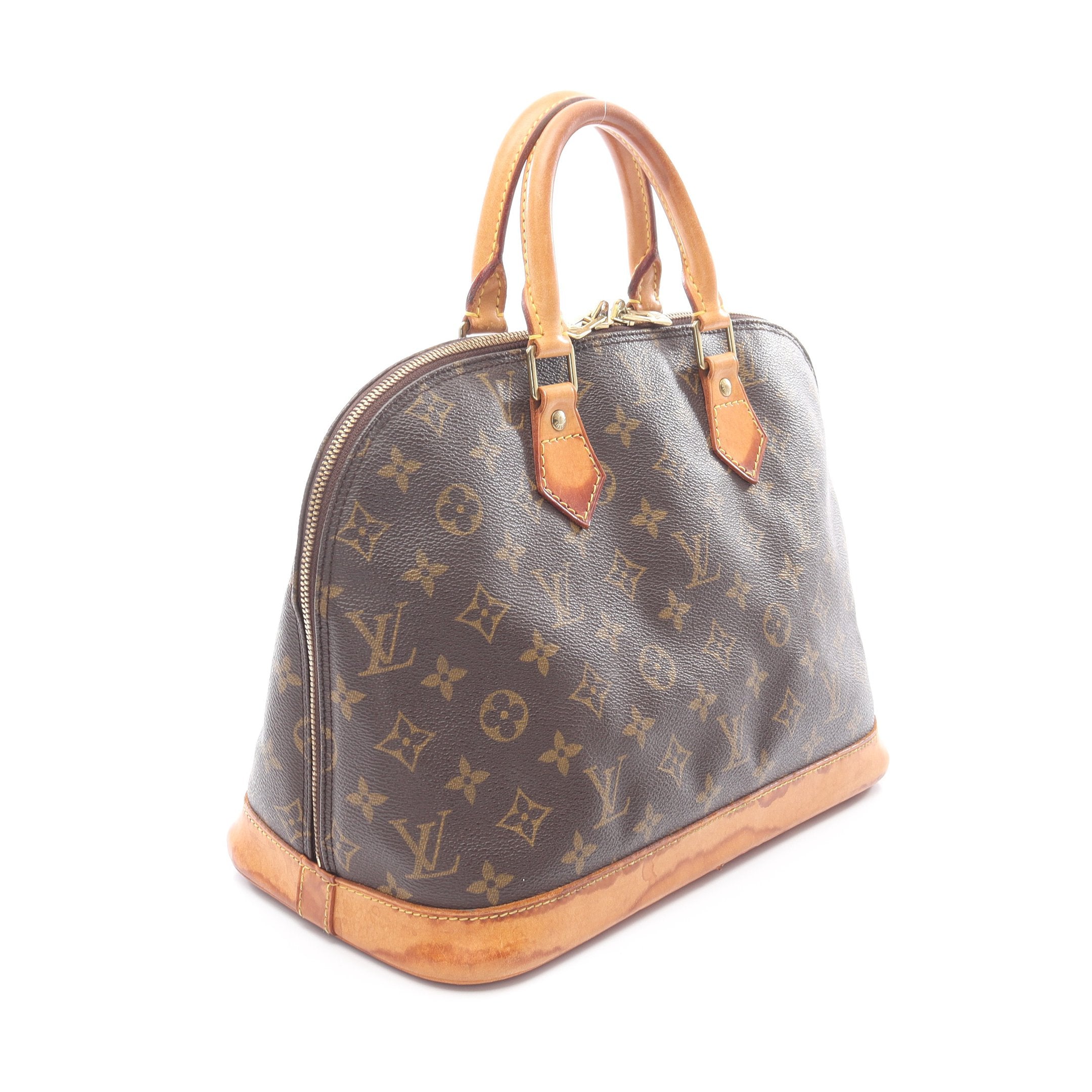 アルマPM モノグラム ハンドバッグ PVC レザー ブラウン ルイヴィトン