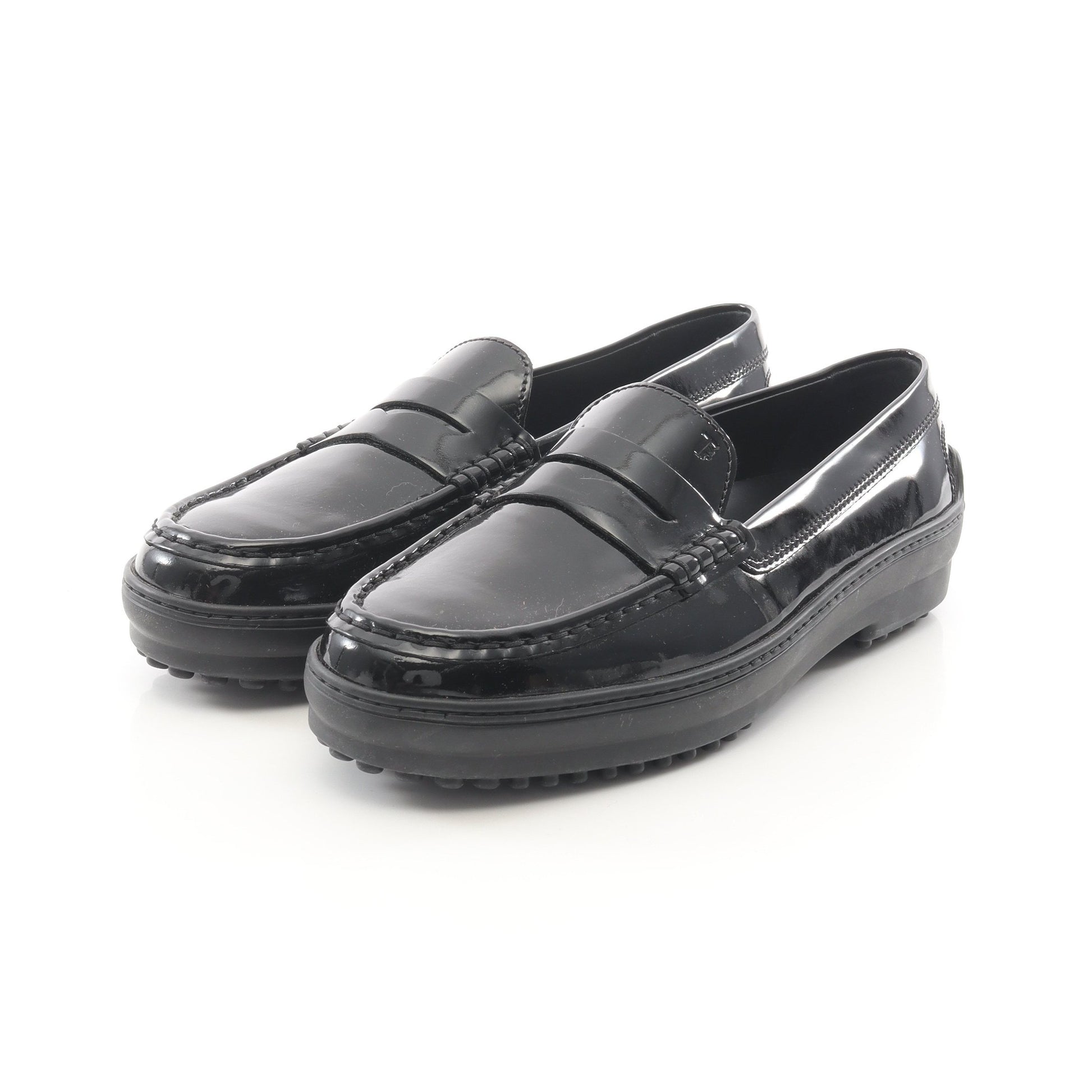 ドライビングシューズ エナメルレザー ブラック トッズ シューズ TOD'S