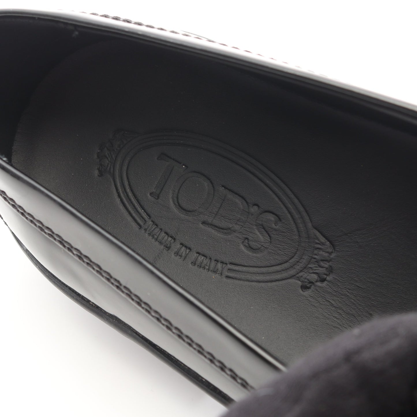 ドライビングシューズ エナメルレザー ブラック トッズ シューズ TOD'S
