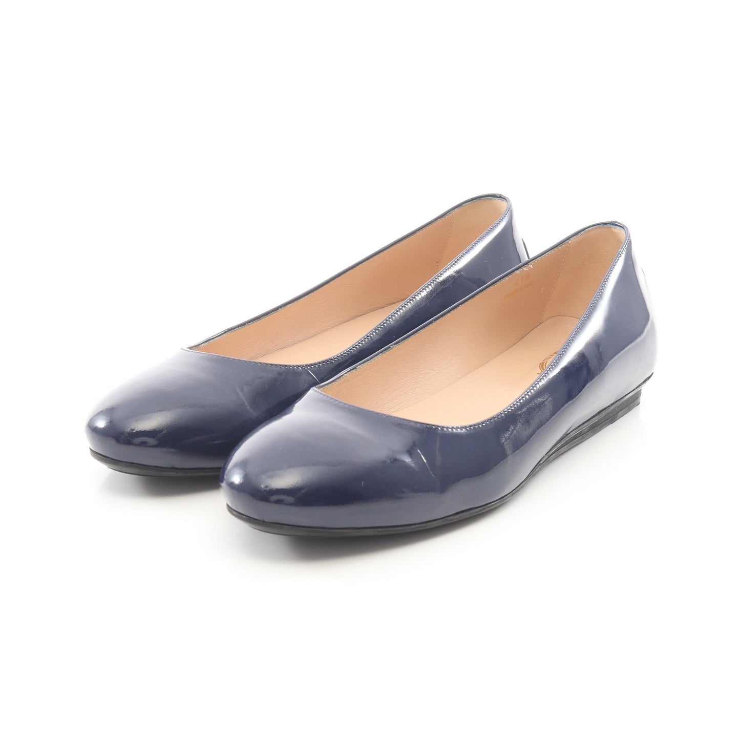 バレエシューズ エナメルレザー ダークブルー トッズ シューズ TOD'S