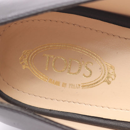 ストラップパンプス フラットシューズ レザー ブラック トッズ シューズ TOD'S