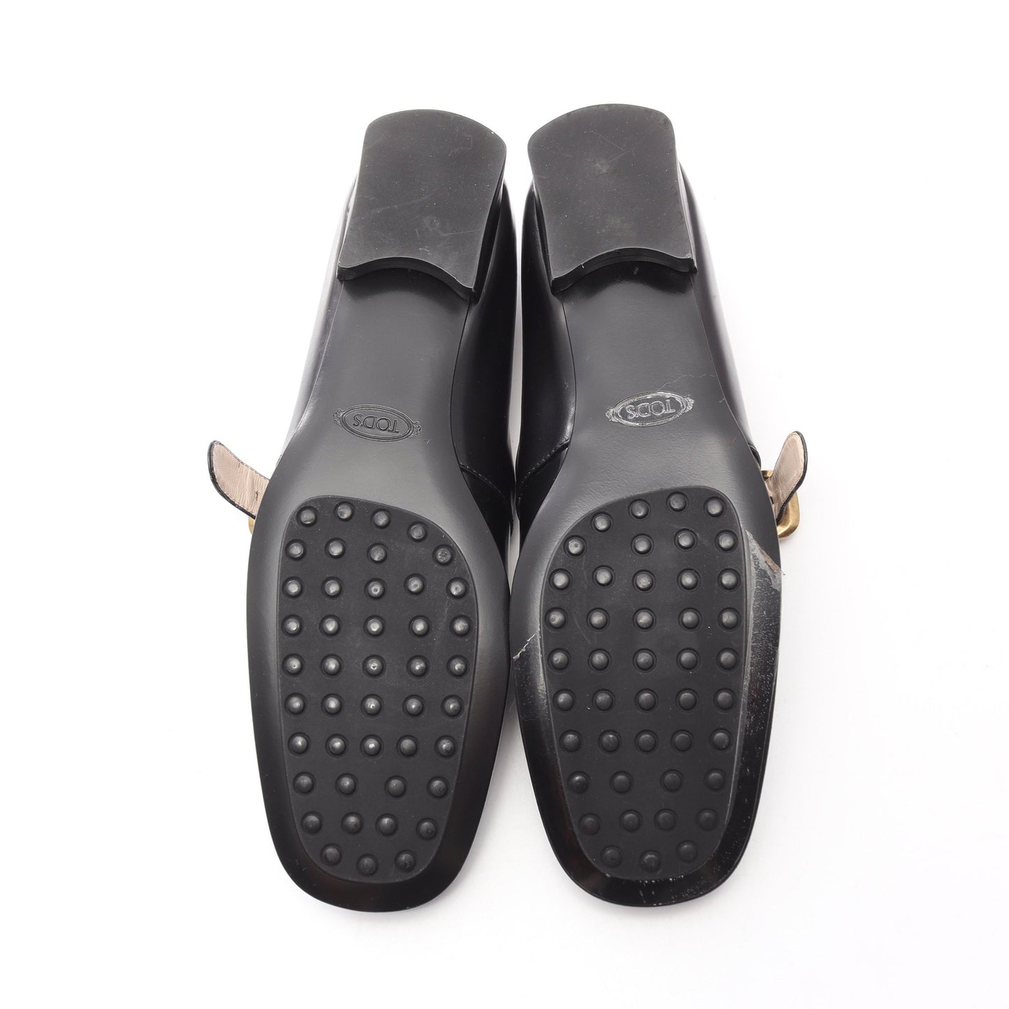 ストラップパンプス フラットシューズ レザー ブラック トッズ シューズ TOD'S