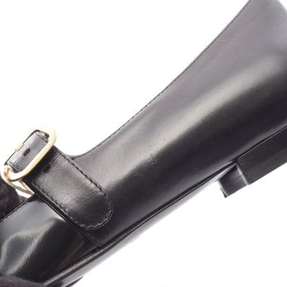 ストラップパンプス フラットシューズ レザー ブラック トッズ シューズ TOD'S